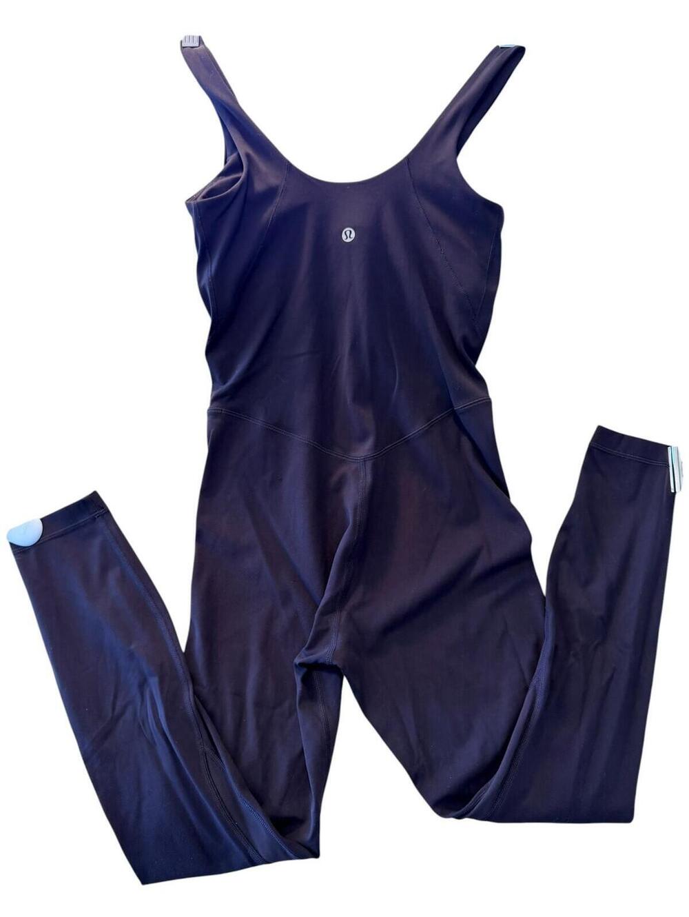 Lululemon Women's Black Bodysuit Jumpsuit Size 2 Full Length One Piece Activewea